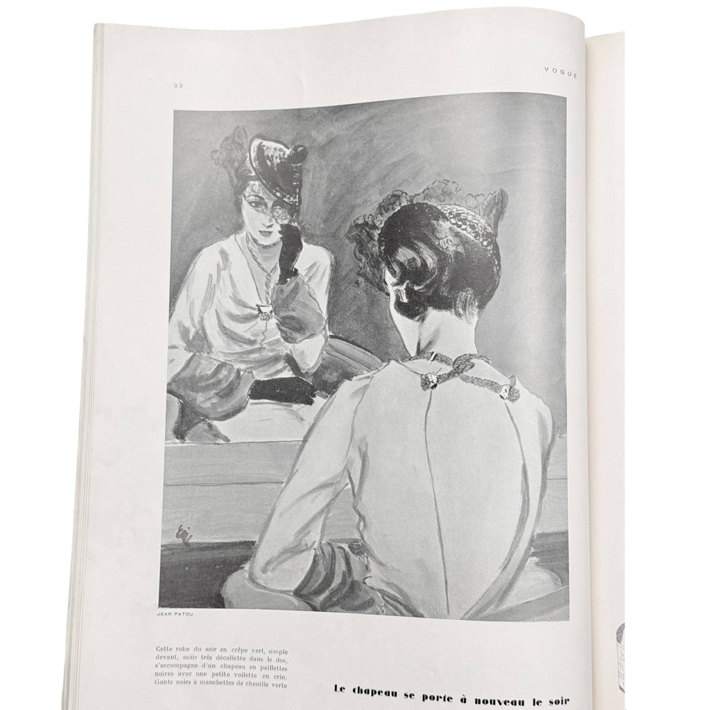 Vintage 1933 Vogue France Magazine March Spring Fashions Issue Eduardo Garcia Benito Cover