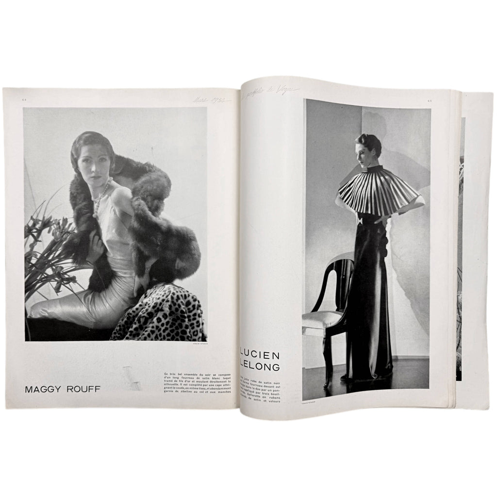 Vintage 1933 Vogue France Magazine March Spring Fashions Issue Eduardo Garcia Benito Cover