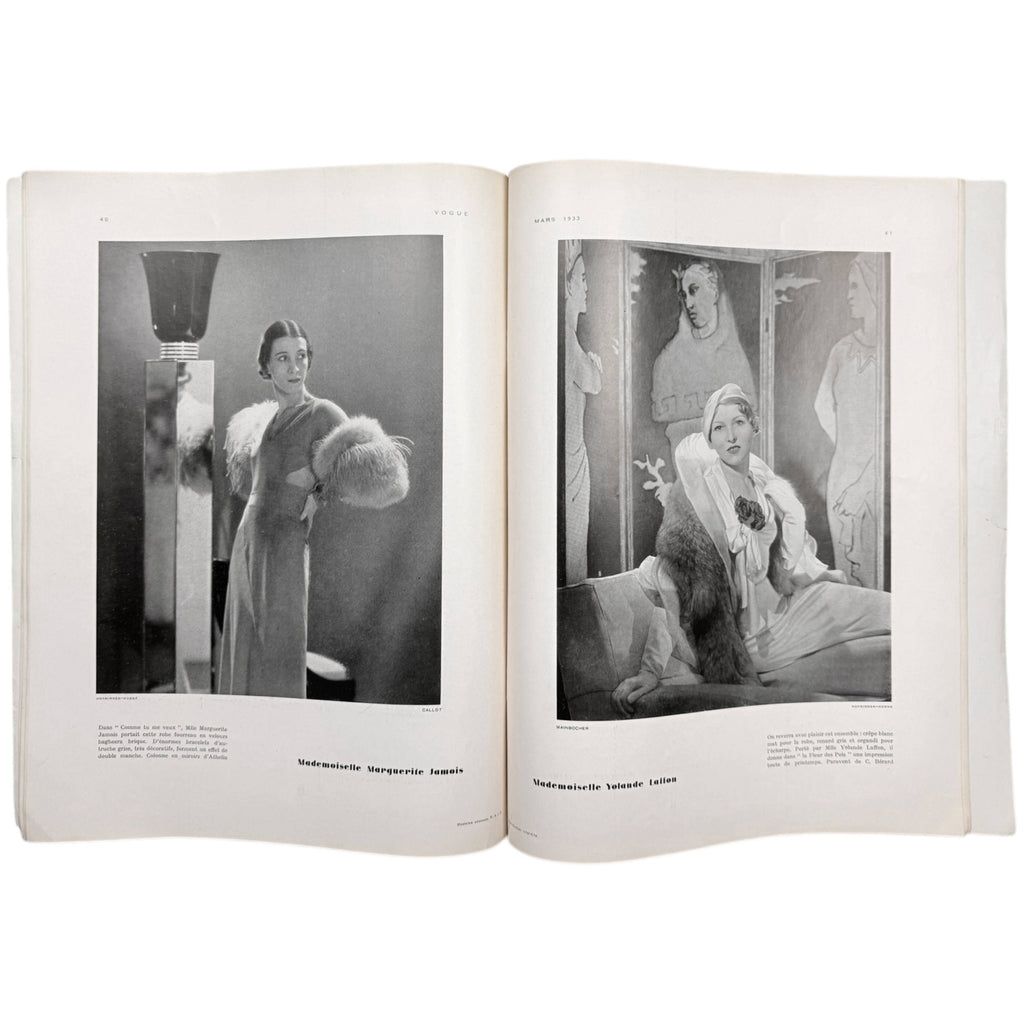 Vintage 1933 Vogue France Magazine March Spring Fashions Issue Eduardo Garcia Benito Cover