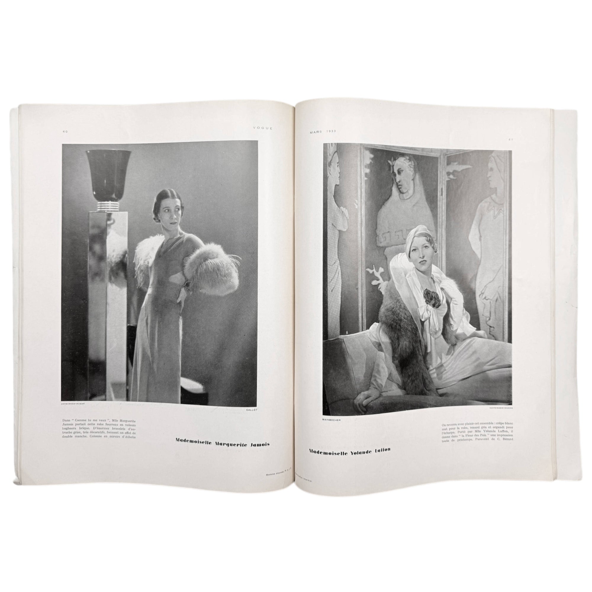 Vintage 1933 Vogue France Magazine March Spring Fashions Issue Eduardo Garcia Benito Cover