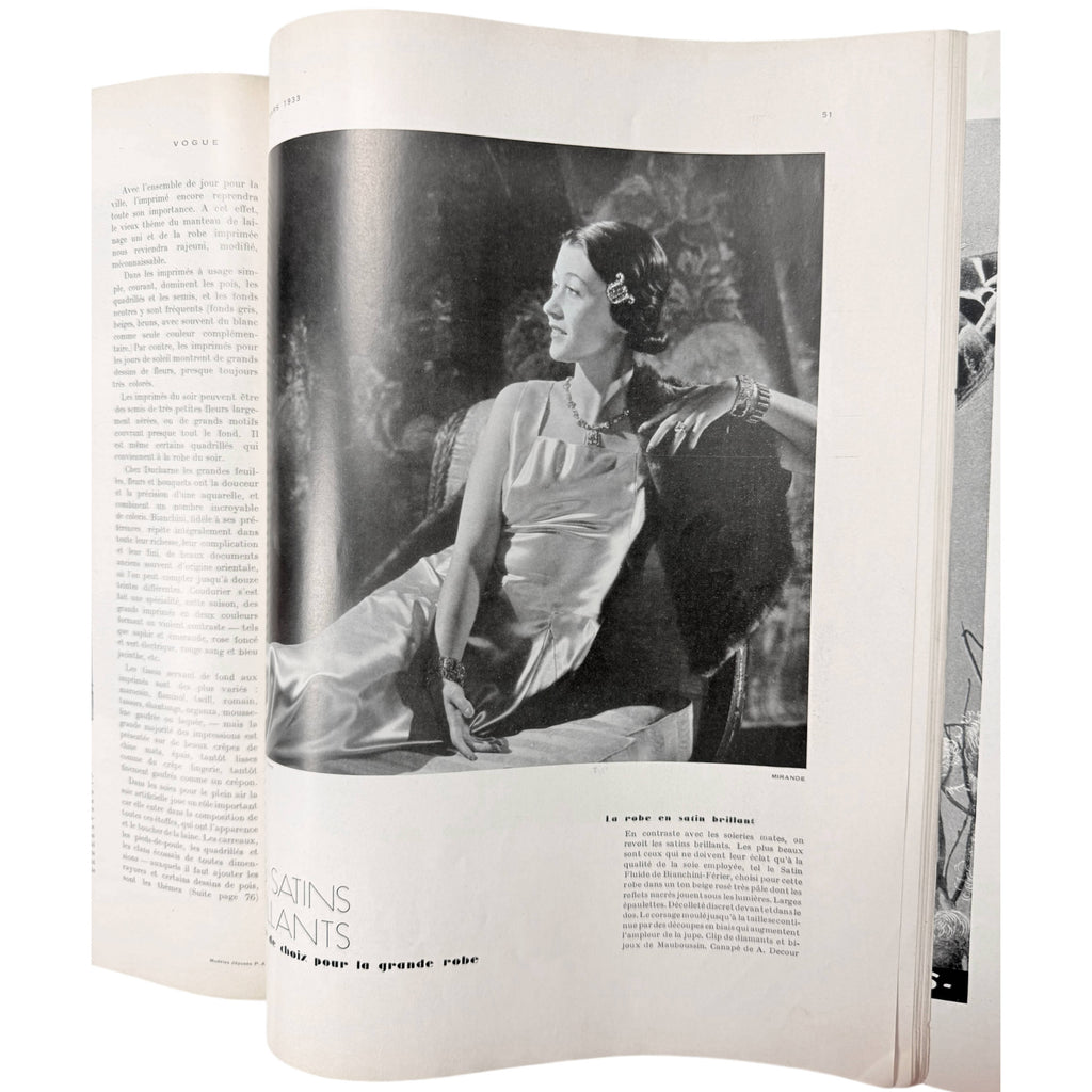 Vintage 1933 Vogue France Magazine March Spring Fashions Issue Eduardo Garcia Benito Cover