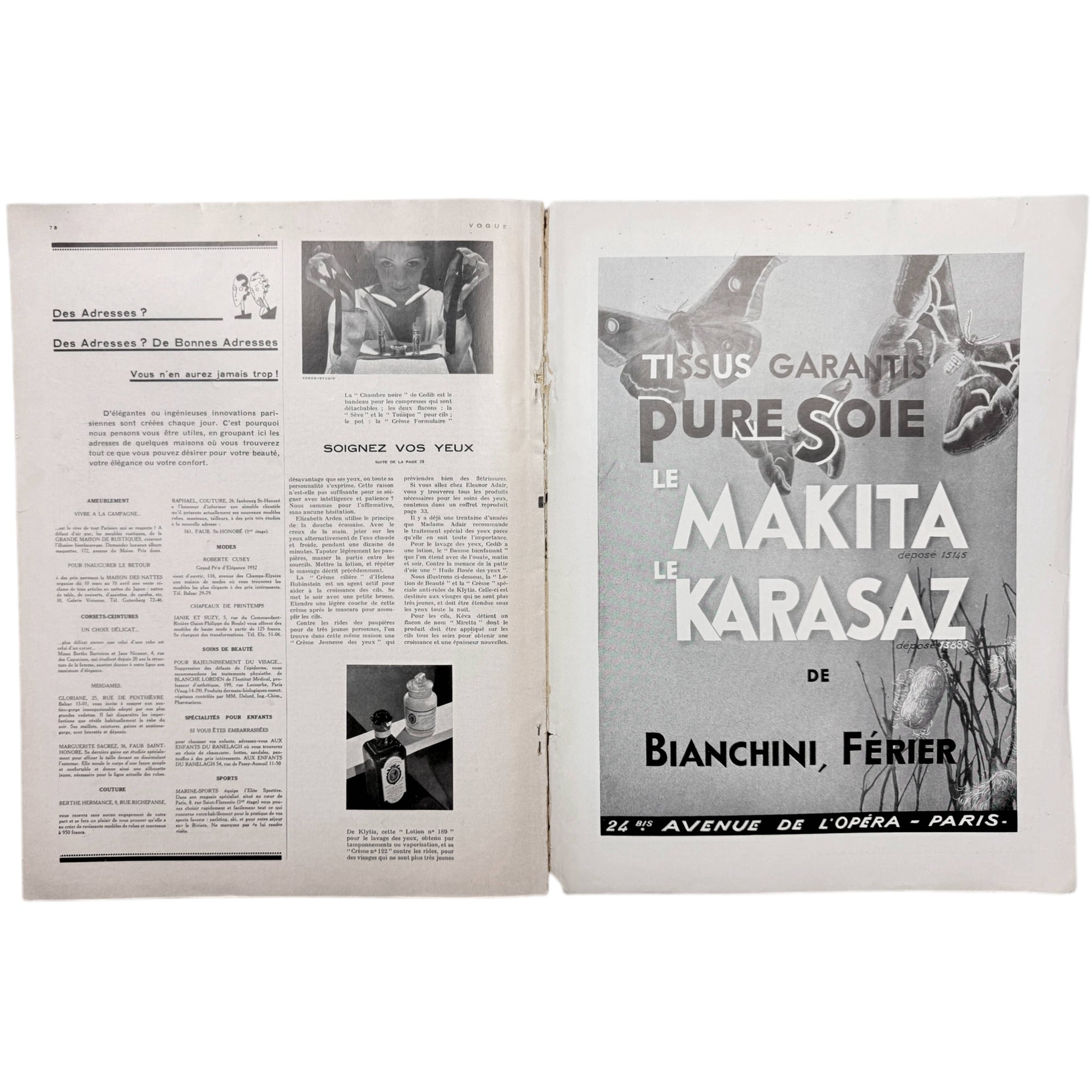 Vintage 1933 Vogue France Magazine March Spring Fashions Issue Eduardo Garcia Benito Cover