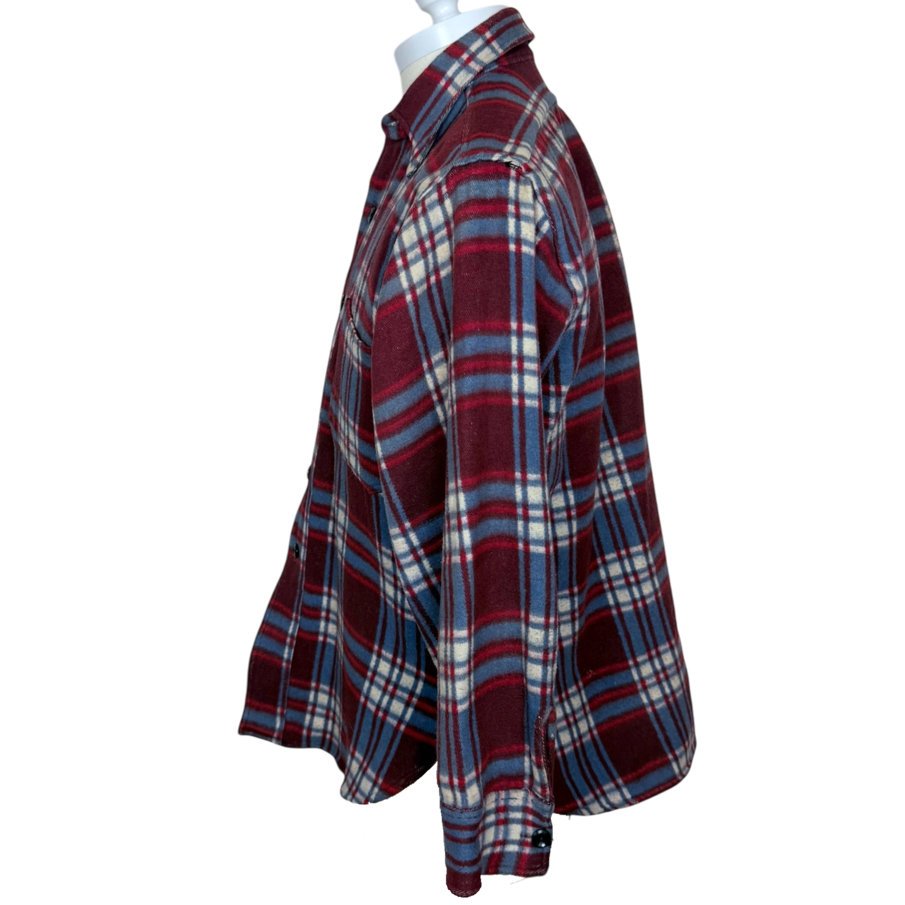 トップス 40s vintage cotton flannel work shirts VINTAGE 40s Resistex French Work Shirt WWII Indigo Pullover Cotton