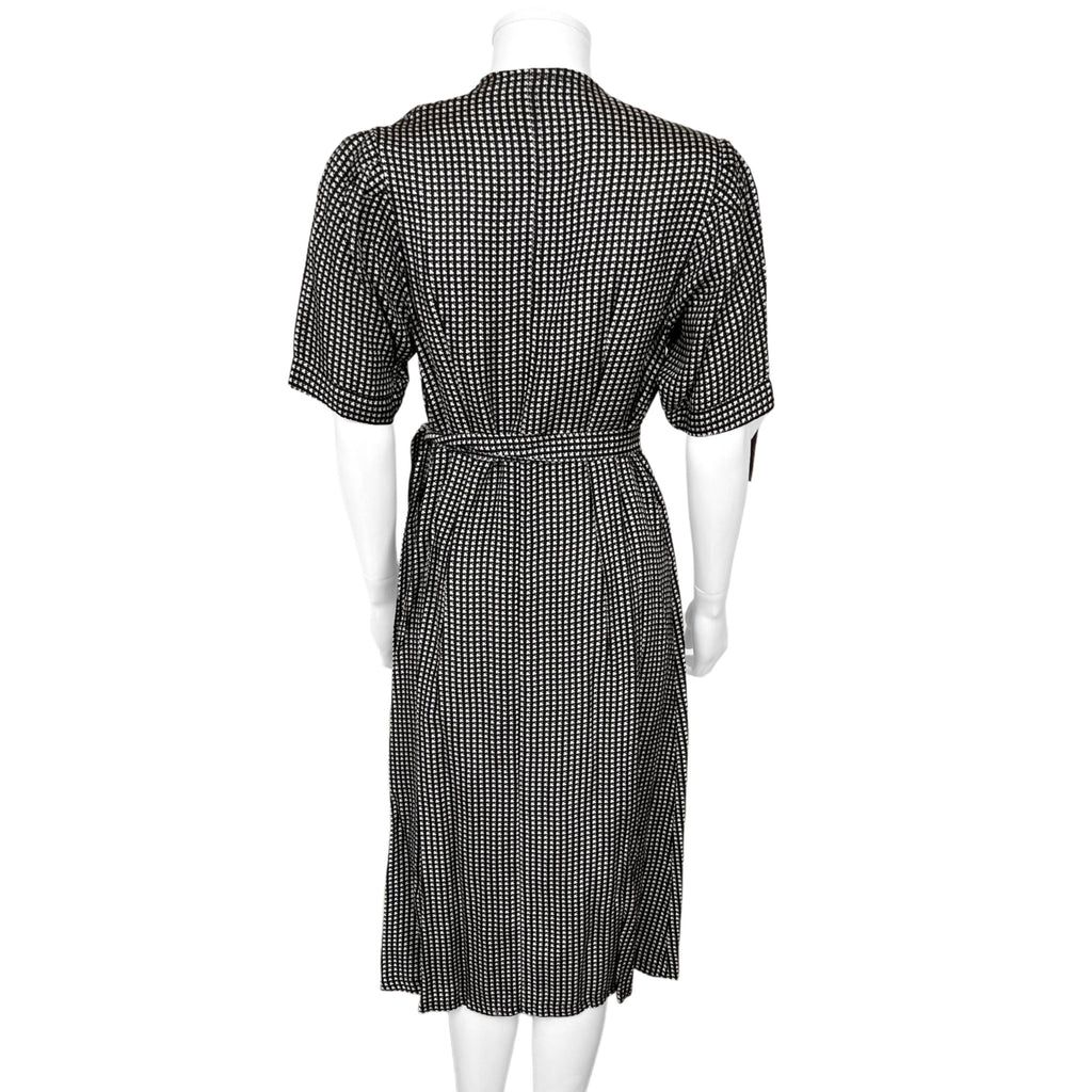 Vintage 1940s Dressing Gown 3 Leaf Clover Pattern Sz M