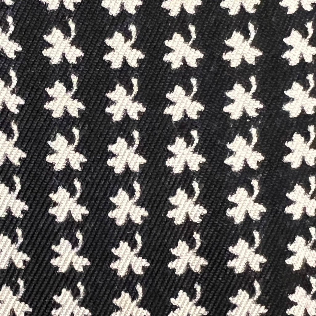 Vintage 1940s Dressing Gown 3 Leaf Clover Pattern Sz M