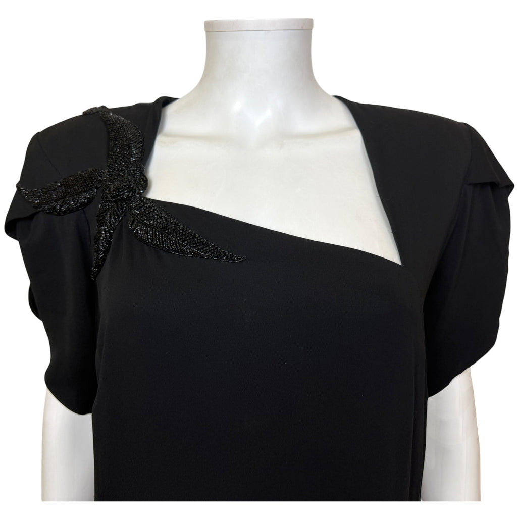 Lillian Farrar Montreal evening dress with crystal bead embellishment