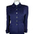 Vintage 1940s Skirt Suit Blue Wool Gabardine Size Medium 28”