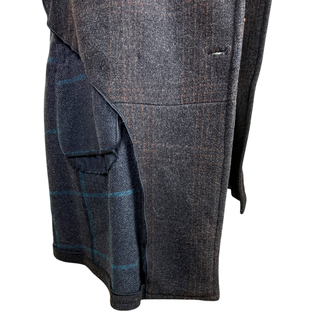 detail close up of interior of 30s men's overcoat