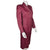 Vintage 1940s Skirt Suit Wool Gabardine Dark Raspberry Sz M'