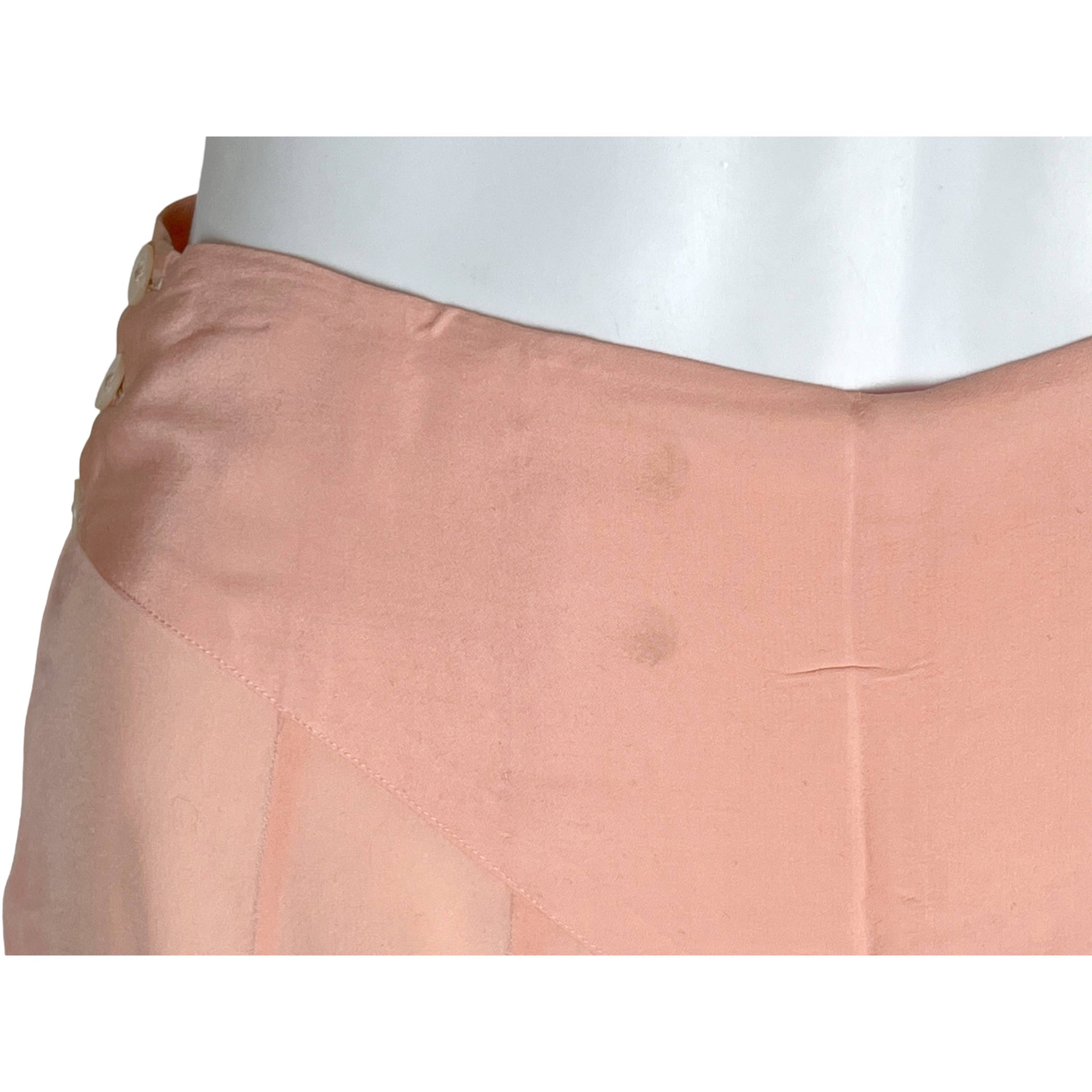 1940s Vintage Silk Pyjamas Peachy Pink Ladies Size M
