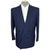 Vintage 1940s Mens Suit Jacket Blue Wool Worsted Size L