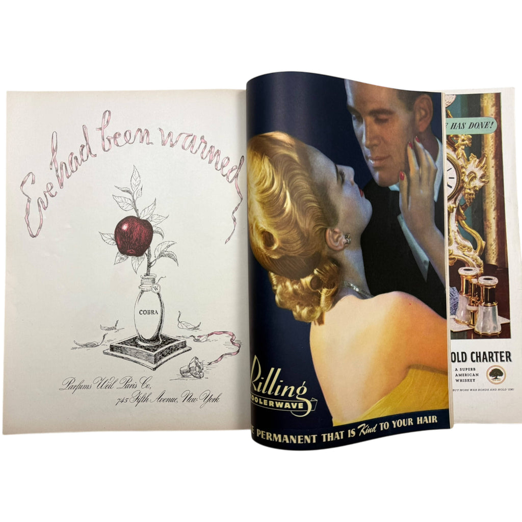 WWII Vintage Vogue Magazine October 15 1944 Issue Paris Haute Couture, Picasso in Paris, Hattie Carnegie