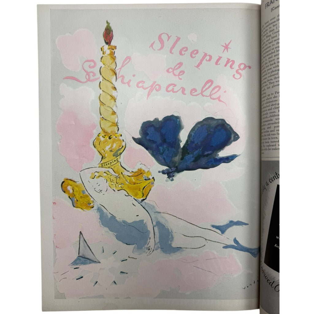 WWII Vintage Vogue Magazine October 15 1944 Issue Paris Haute Couture, Picasso in Paris, Hattie Carnegie