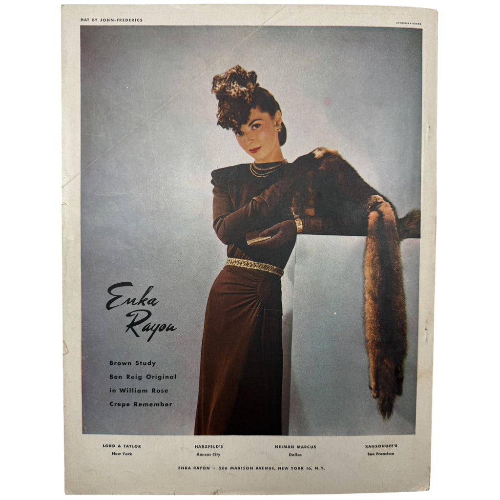 WWII Vintage Vogue Magazine October 15 1944 Issue Paris Haute Couture, Picasso in Paris, Hattie Carnegie