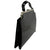 Vintage 1950s Handbag Black Vinyl w Geometric Metal Frame