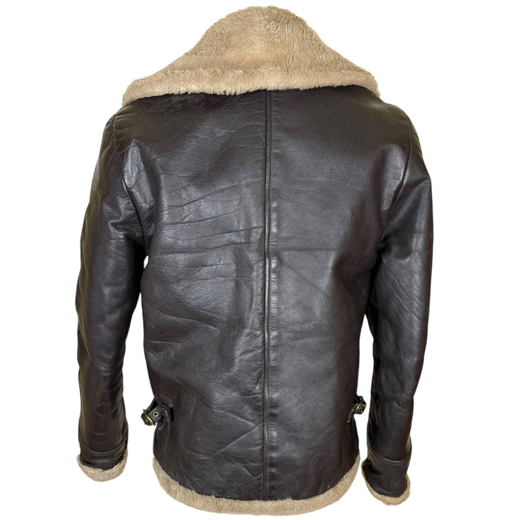 Vintage 1950s Leather Bomber Jacket British Mfg Montreal S