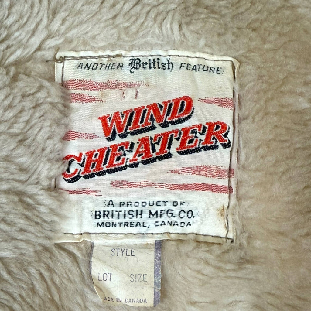 Vintage 1950s Leather Bomber Jacket British Mfg Montreal S