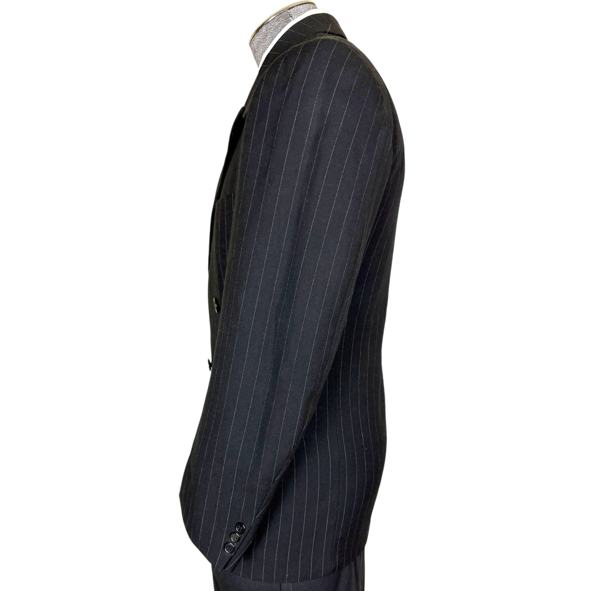 Side view of vintage 1951 double-breasted men's suit jacket