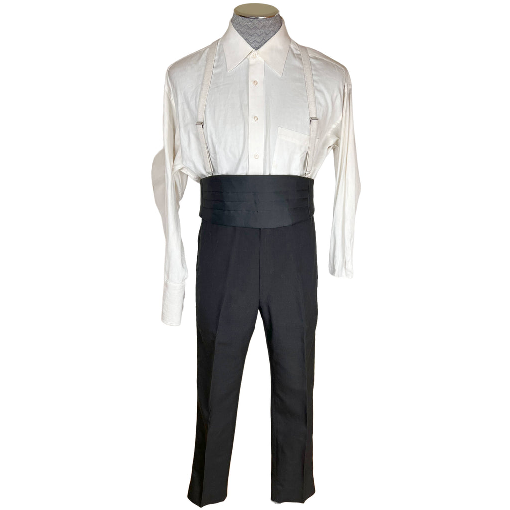 Vintage 1960s Tuxedo Suit Satin Trim Shawl Lapels Sz M