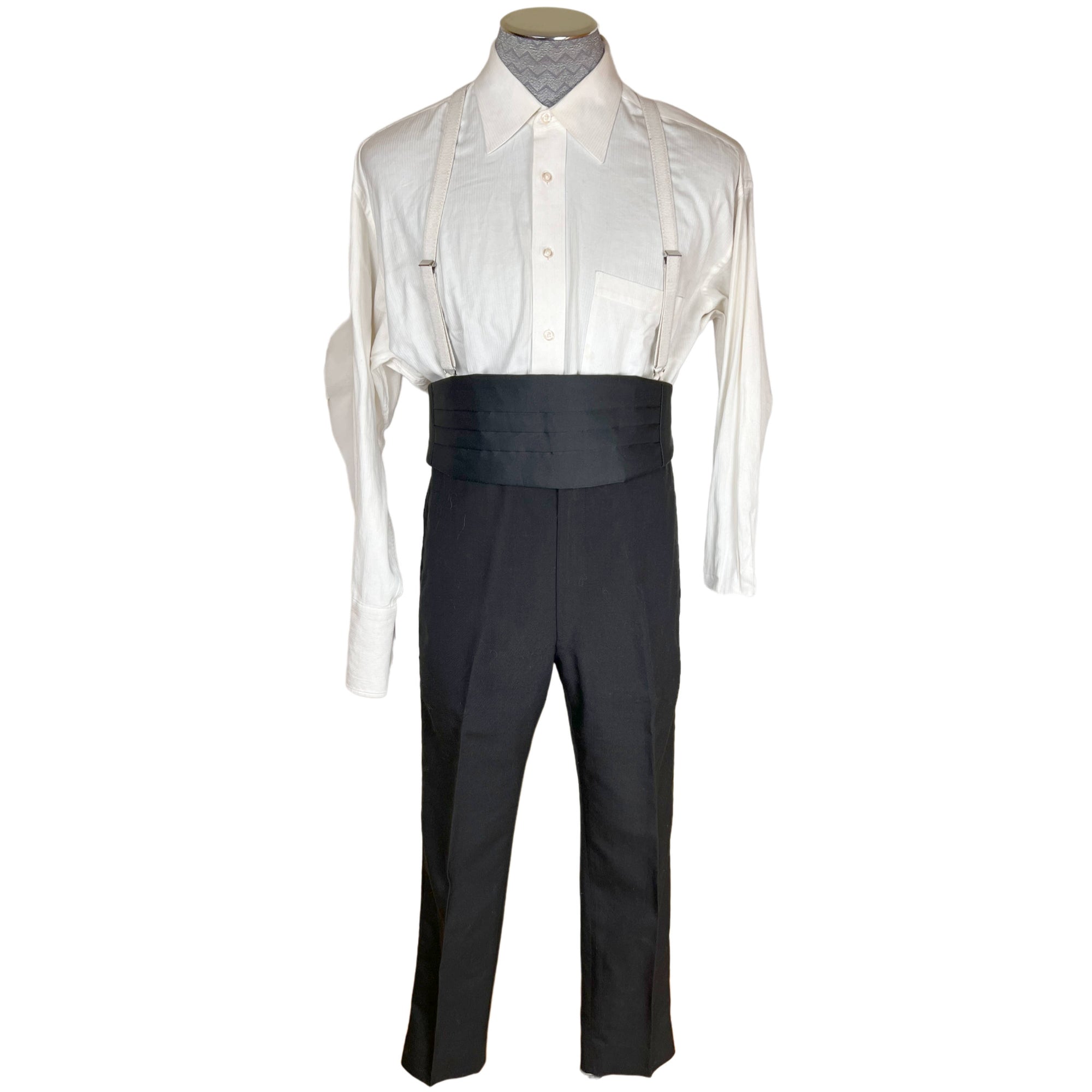 Vintage 1960s Tuxedo Suit Satin Trim Shawl Lapels Sz M