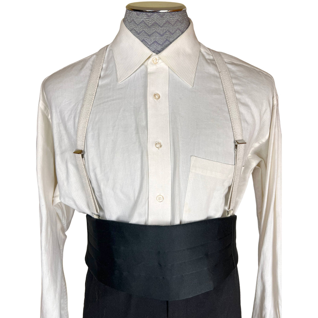 Vintage 1960s Tuxedo Suit Satin Trim Shawl Lapels Sz M