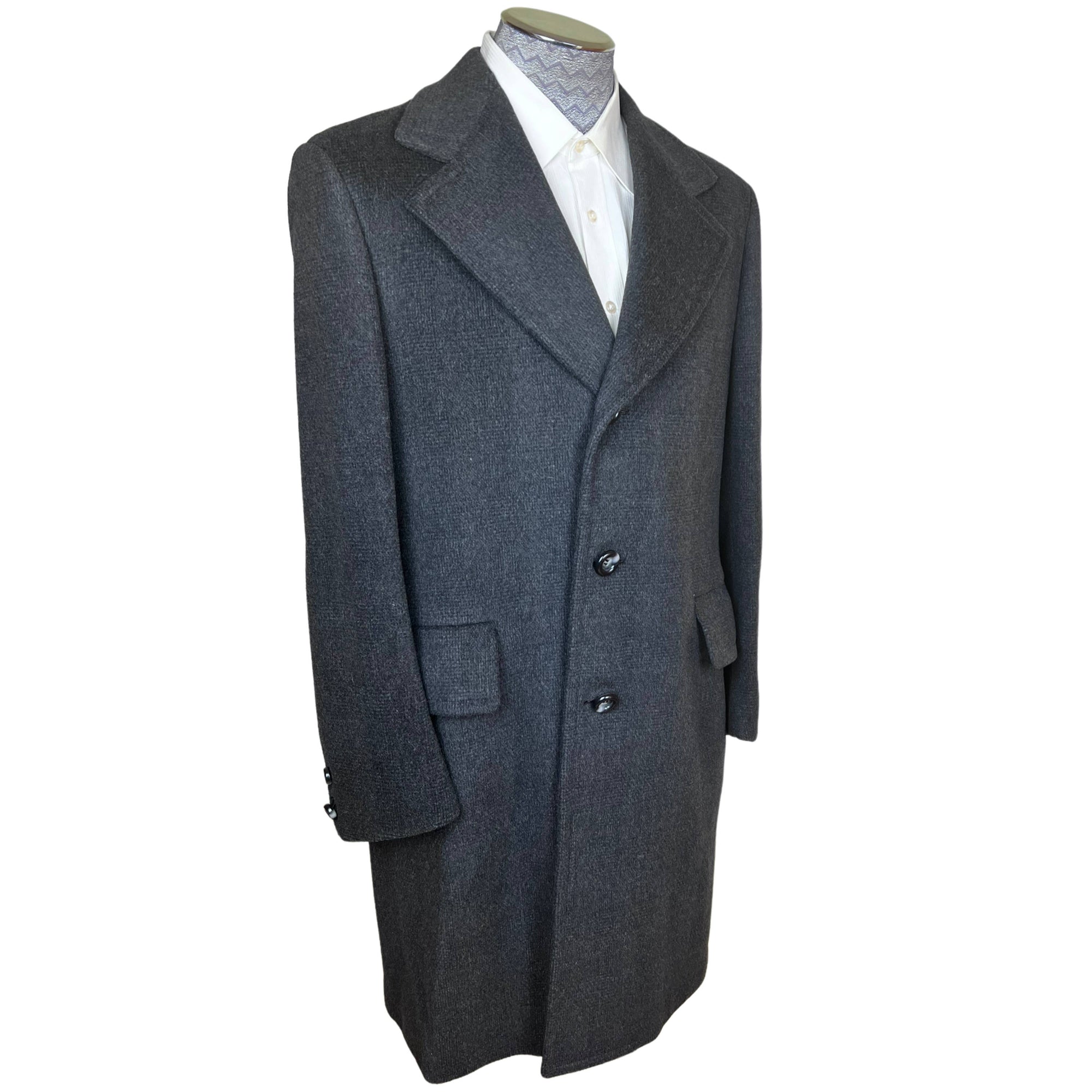 1960s Vintage Overcoat Mens Wool Coat Size M L
