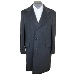 1960s Vintage Overcoat Mens Wool Coat Size M L