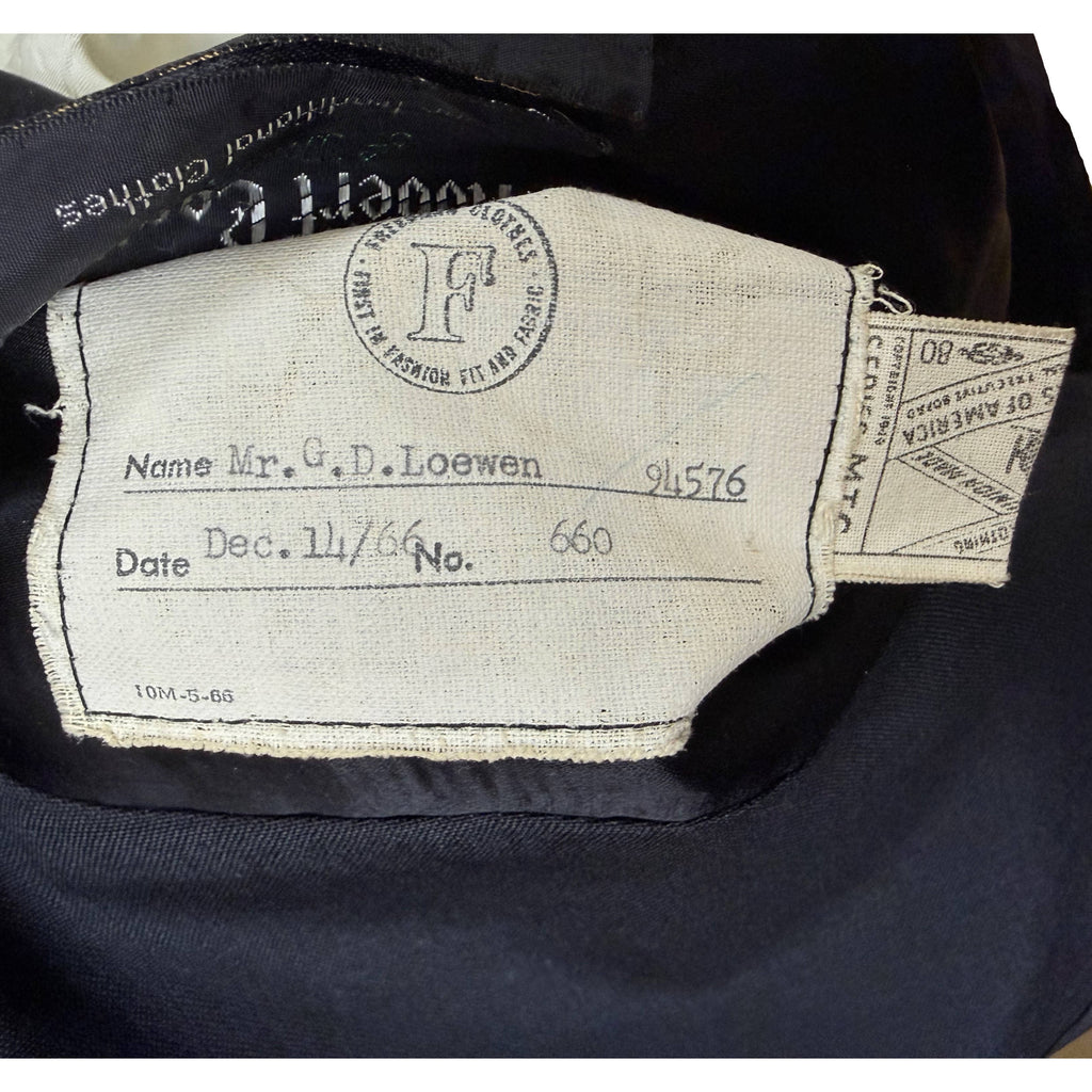 tailor's label from 1966