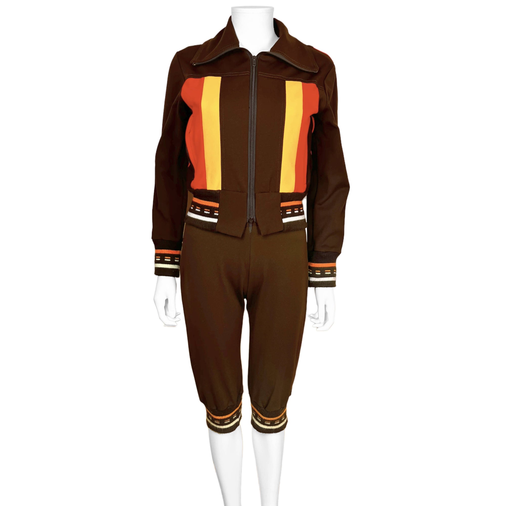 Vintage 1970s Ski Suit Jacket w Body Suit Ladies Size S