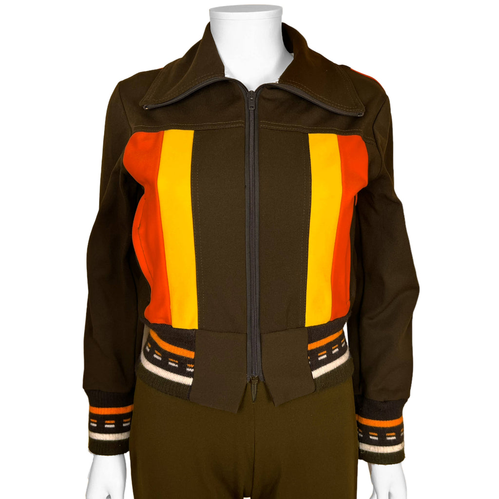 Vintage 1970s Ski Suit Jacket w Body Suit Ladies Size S