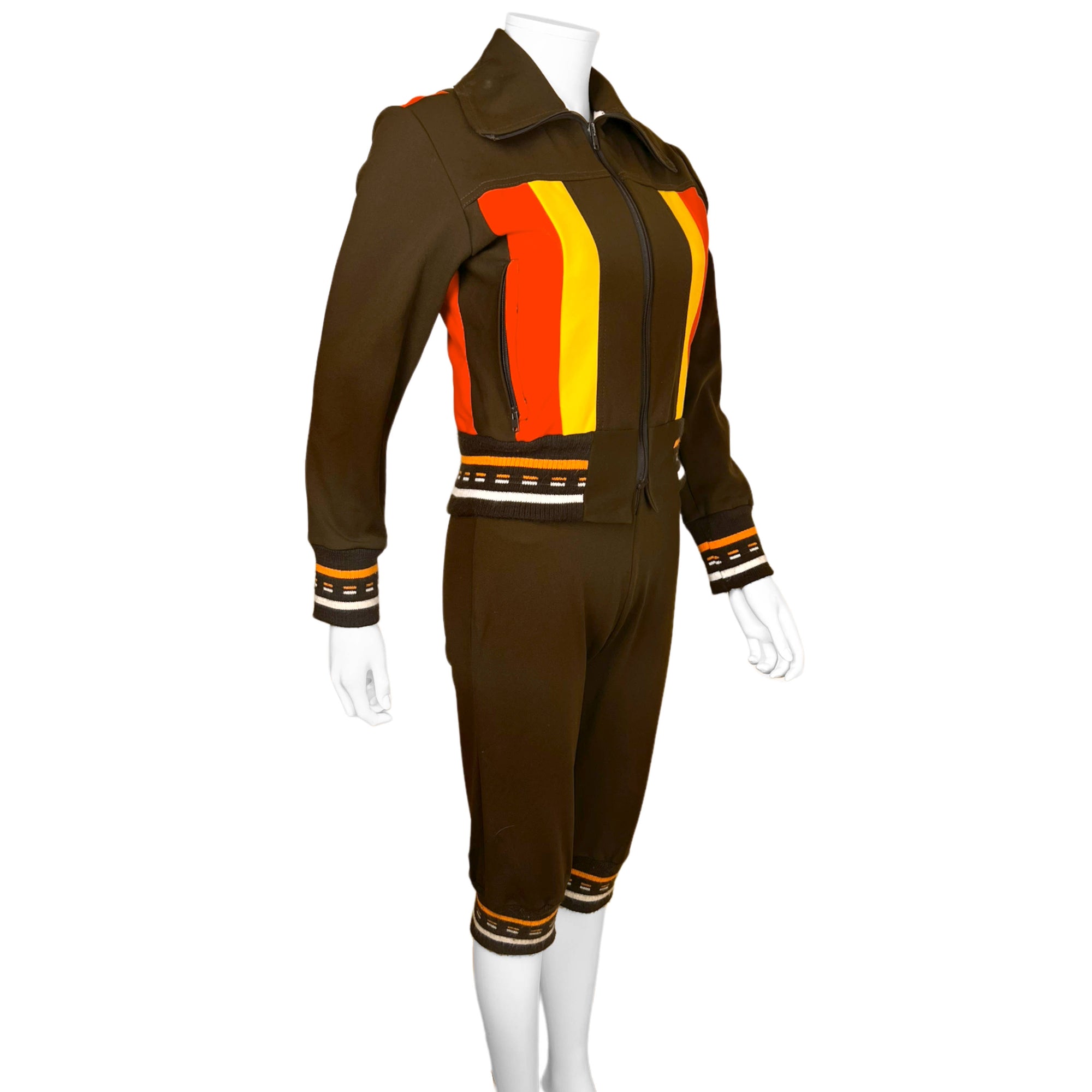Vintage 1970s Ski Suit Jacket w Body Suit Ladies Size S