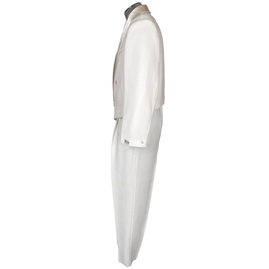 Vintage NWT 1980s White Tuxedo Size 42 Pierre Segal Paris