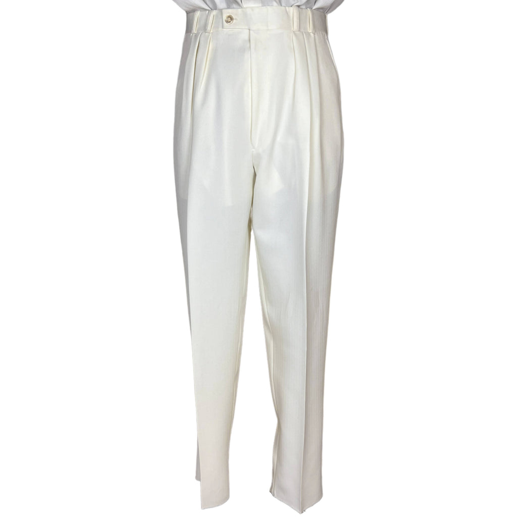 Vintage NWT 1980s White Tuxedo Size 42 Pierre Segal Paris