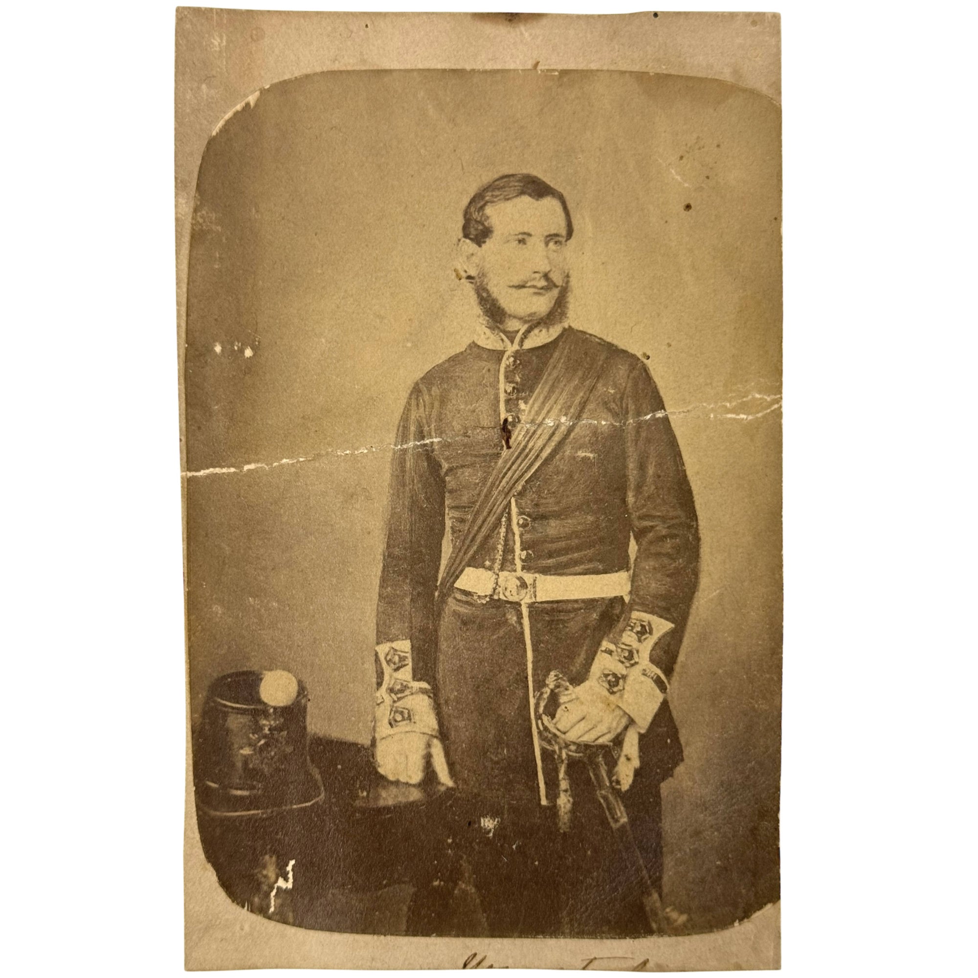 Antique 1850s Crimean War Era British Soldier Portrait Photo Identified