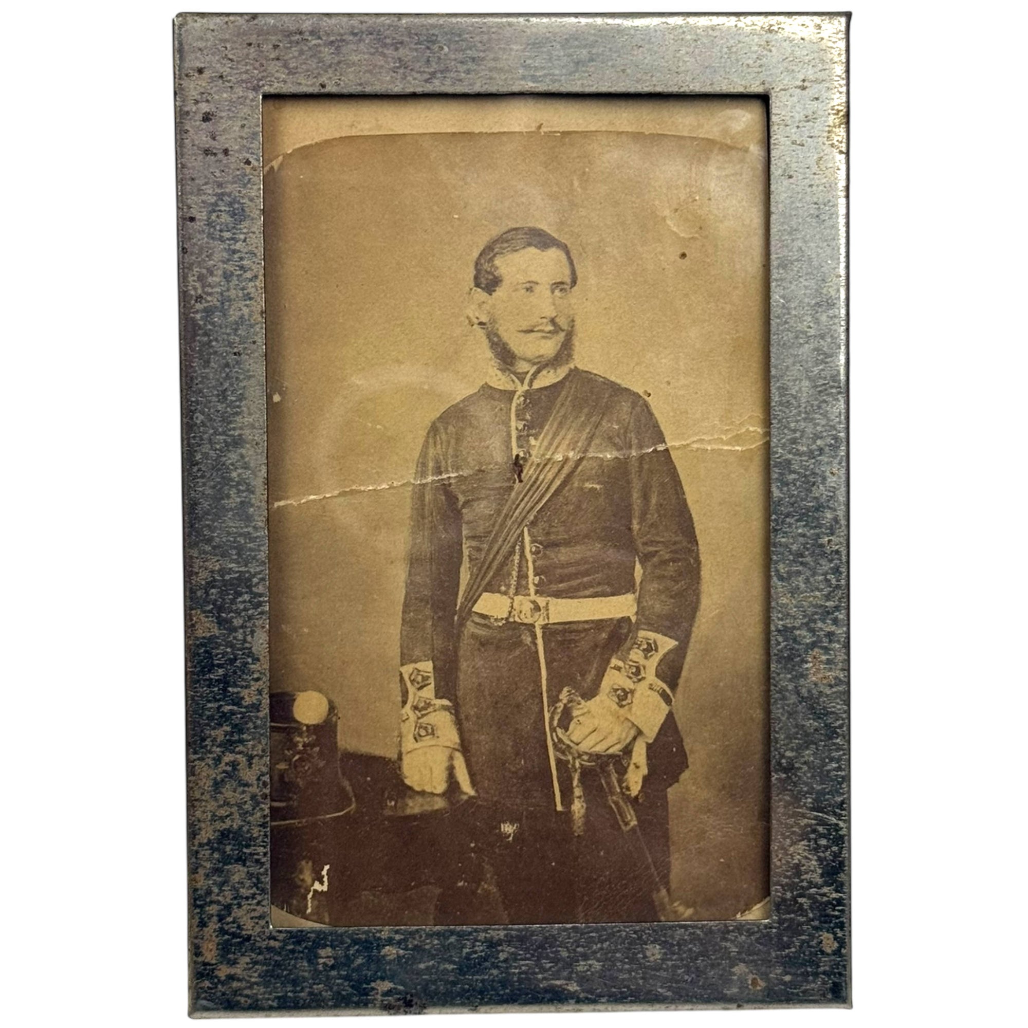 Antique 1850s Crimean War Era British Soldier Portrait Photo Identified