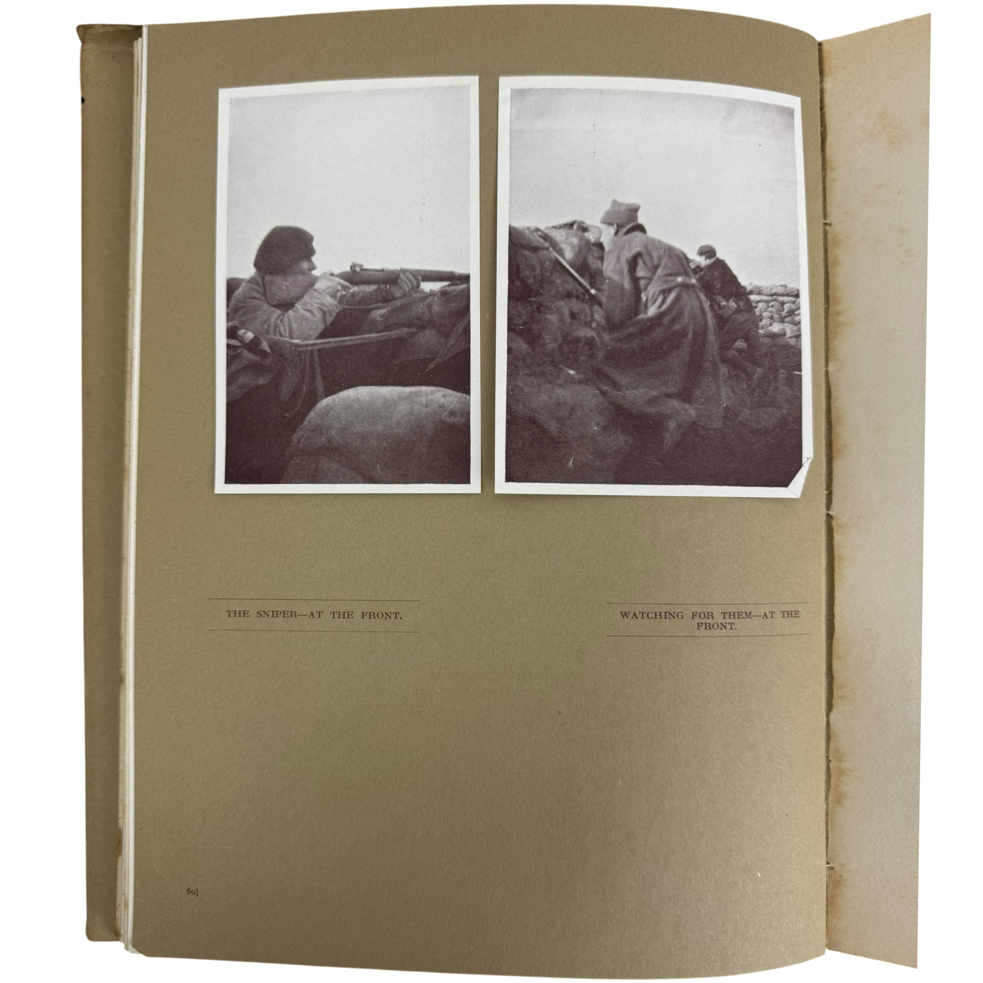 tipped in photos WWI  Book With The First Contingent 