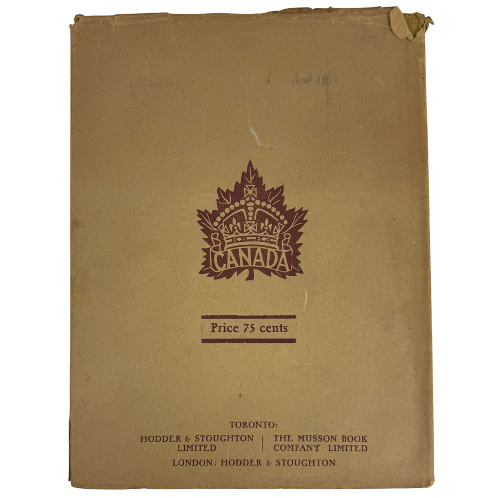 back dust jacket WWI  Book With The First Contingent 