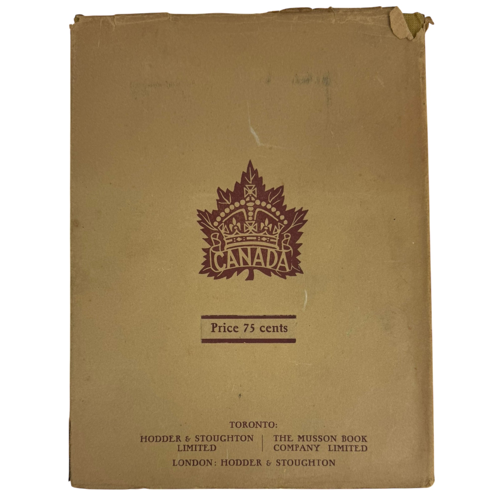back dust jacket WWI  Book With The First Contingent 