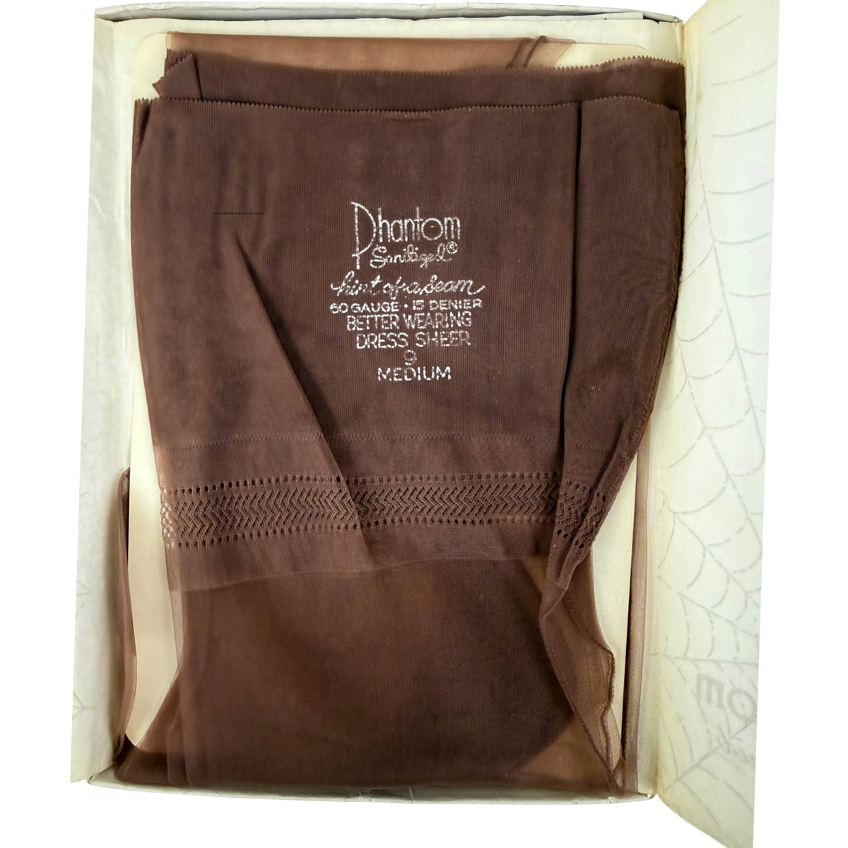 Three pairs Phantom nylon stockings made in Canada