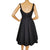 Vintage 1950s Party Dress Black Cotton Pellon Lined Size S