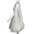 Vintage 1950s Party Dress Metallic White Lace & Taffeta Sz S