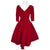 Vintage 1950s Red Velvet Dress Size Medium'