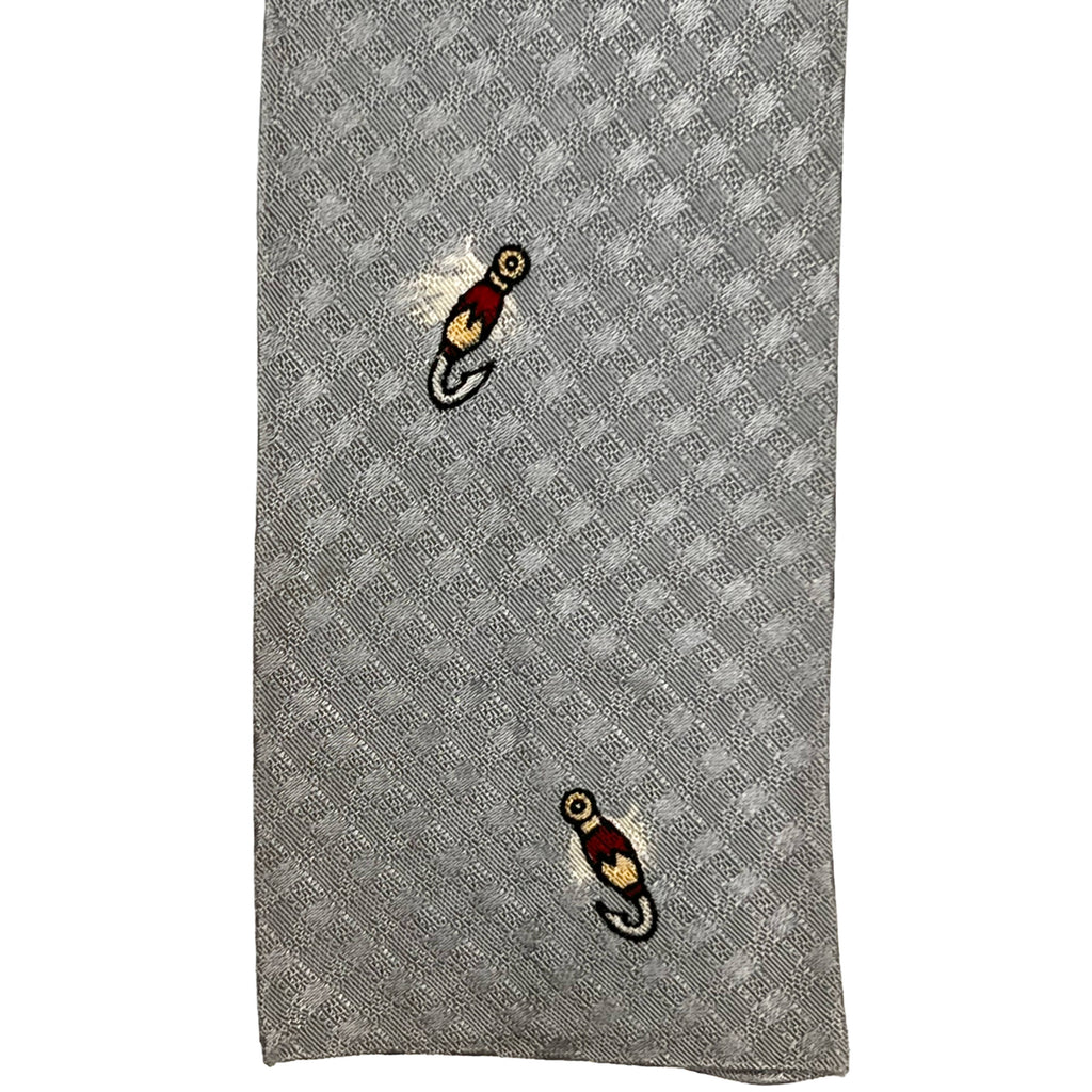 1950s Vintage Fishing Skinny Tie Square Ends Sailfish