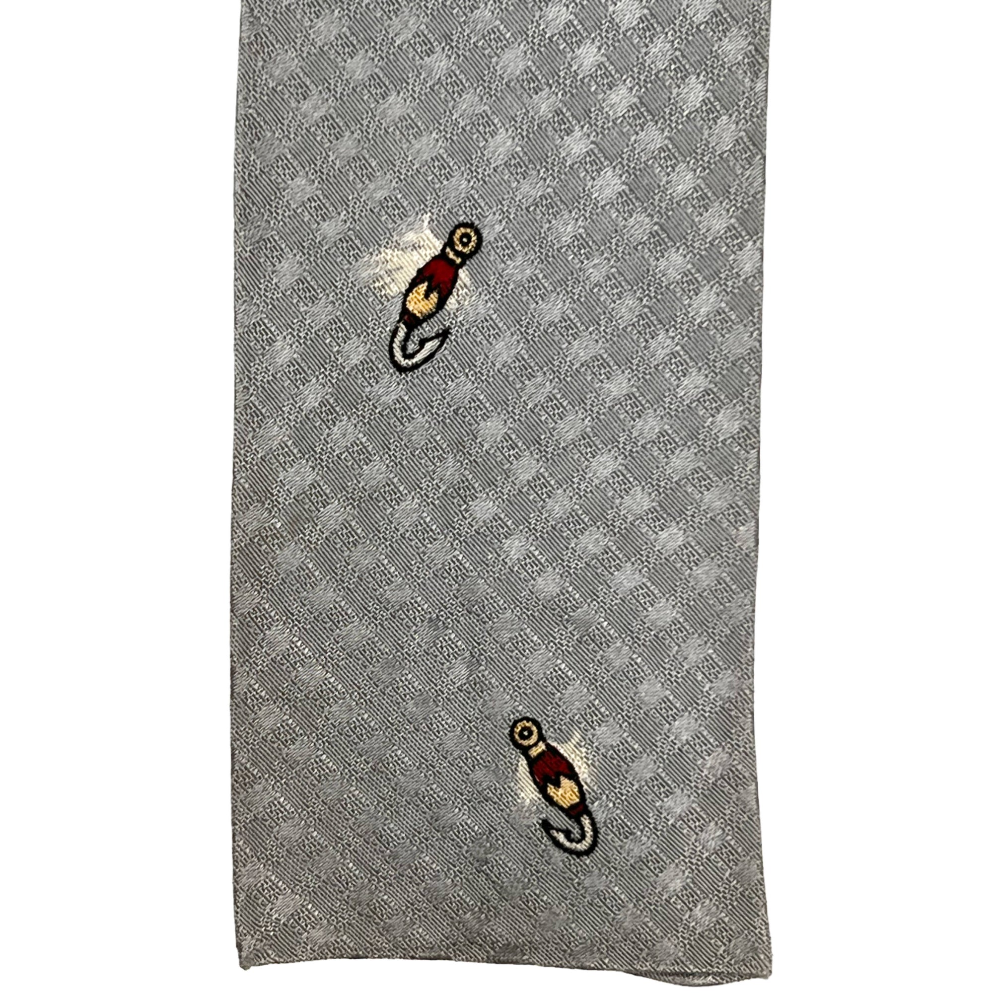 1950s Vintage Fishing Skinny Tie Square Ends Sailfish