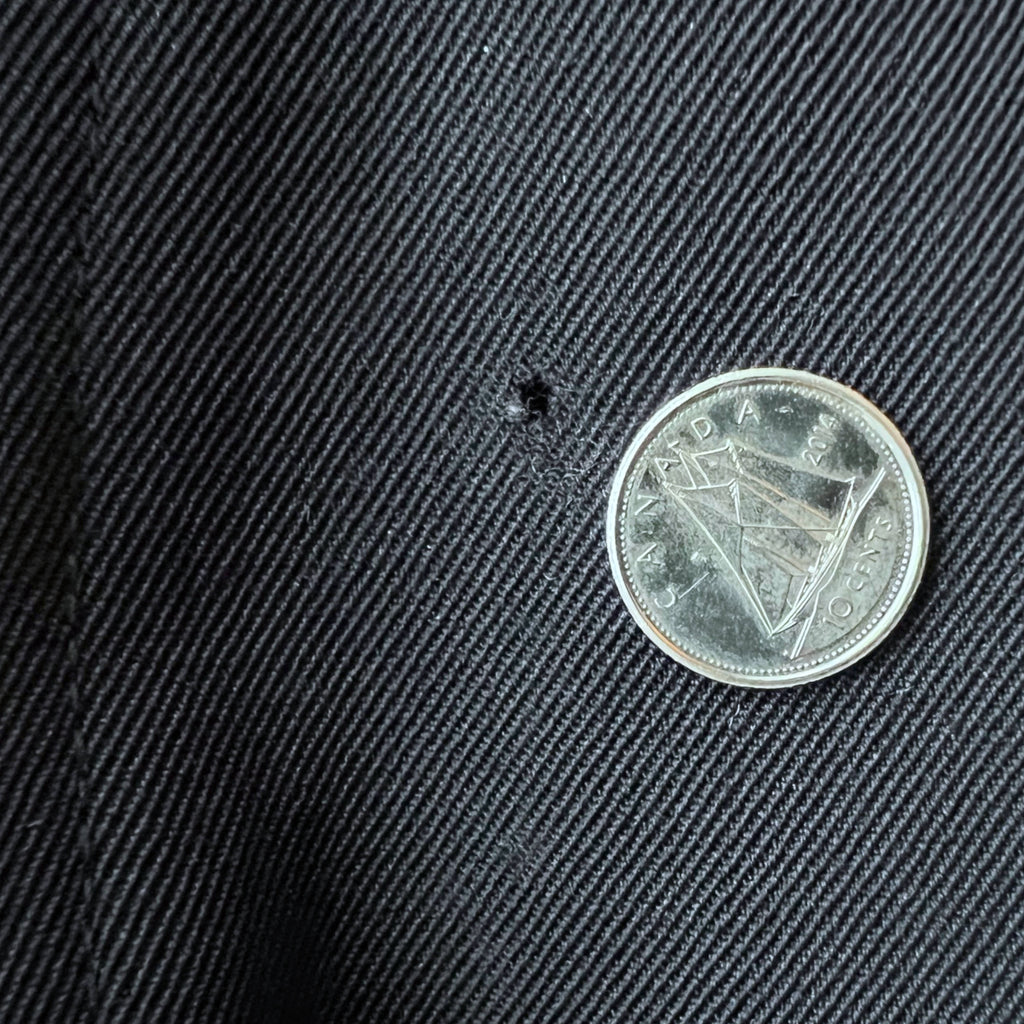 Vintage 1950s Wool Gabardine Raincoat Navy Blue Mens Size M