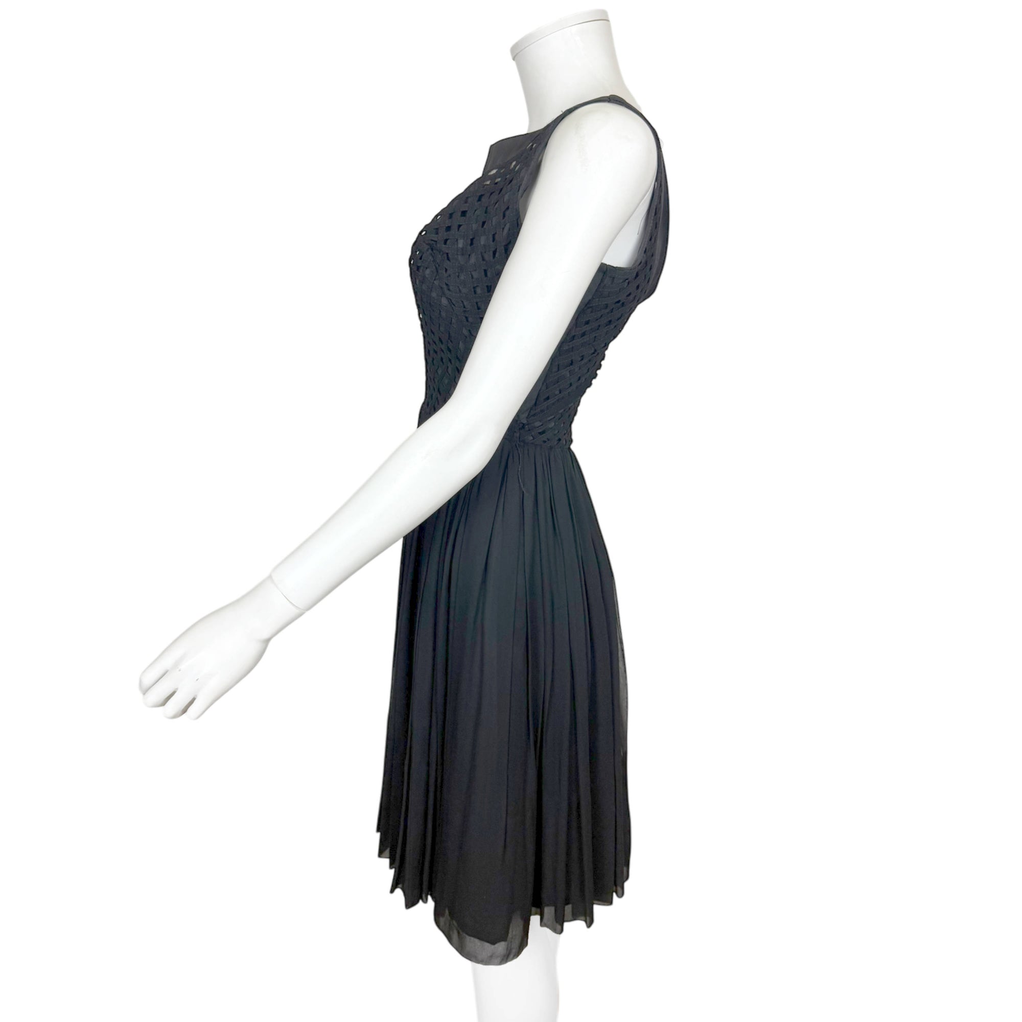 Vintage 1960s Cocktail Dress Silk Chiffon Bombshell 24” W