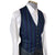 Vintage 1960s Mens Vest Mod Blue Green Striped Wool Size M