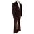 Vintage 1960s Suit Brown Velvet w Bell Bottom Pants Small