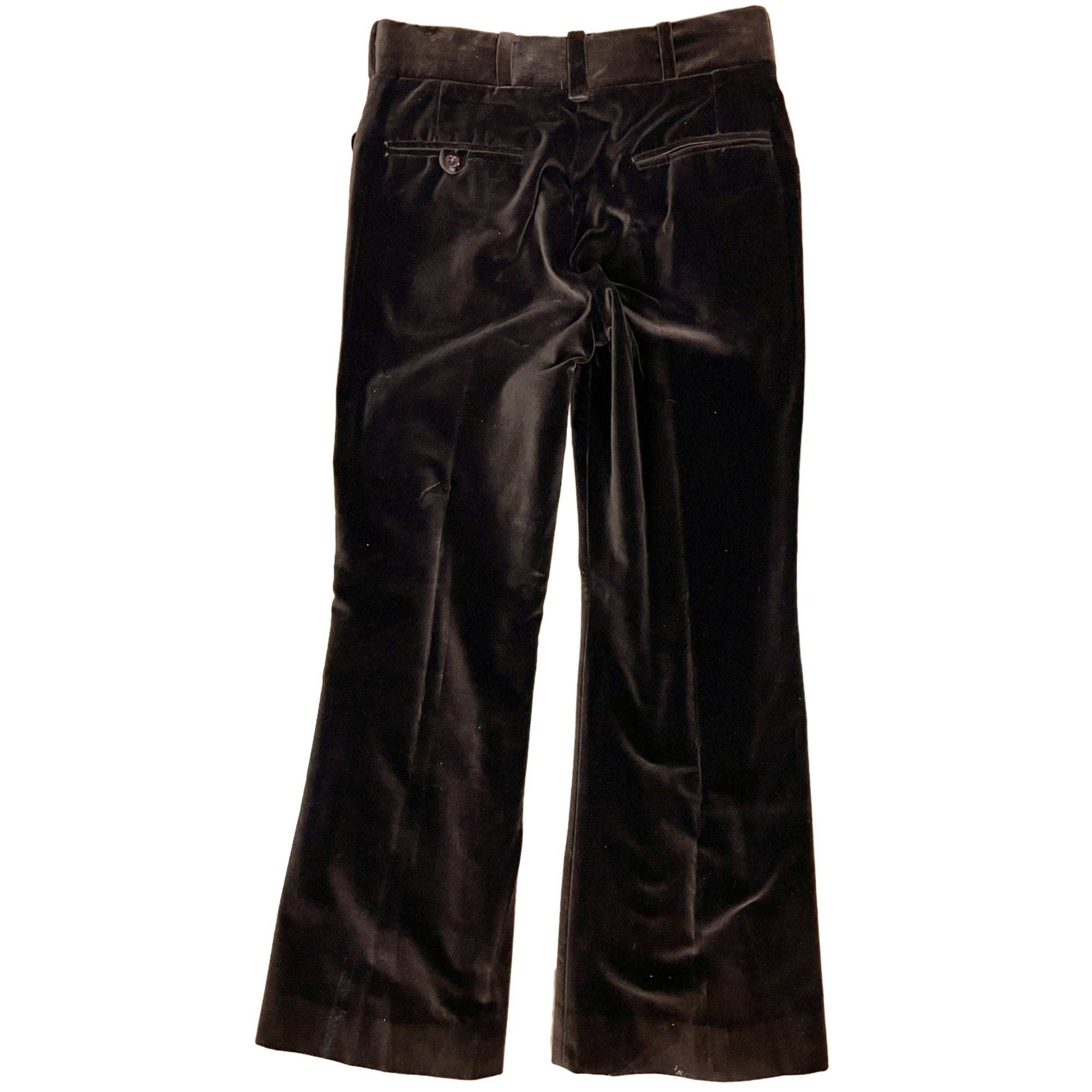 Vintage 1960s Suit Brown Velvet w Bell Bottom Pants Small