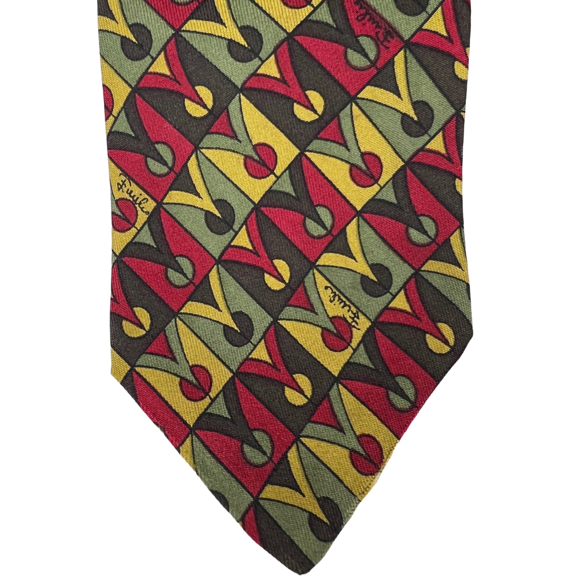 Vintage 1960s Mod Emilio Pucci Tie Hand Finished Silk
